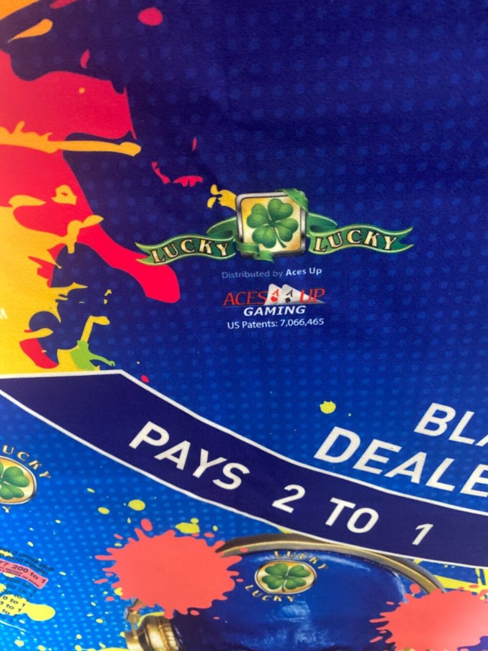 Luxor Las Vegas Blue Man Group Blackjack Felt Tablecloth - Unused RARE Unique - Picture 13 of 16